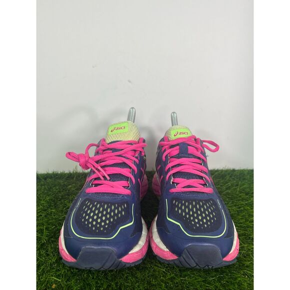 Asics Gel-Kayano 22  Indigo Blue/Pink/Pistachio Running Shoe Sneaker Women’s 7.5 - Picture 2 of 8